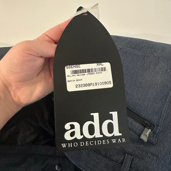 NEW Who Decides War x ADD Men's Blue Padded Pants Size XXL US 40 Winter - Picture 5 of 16